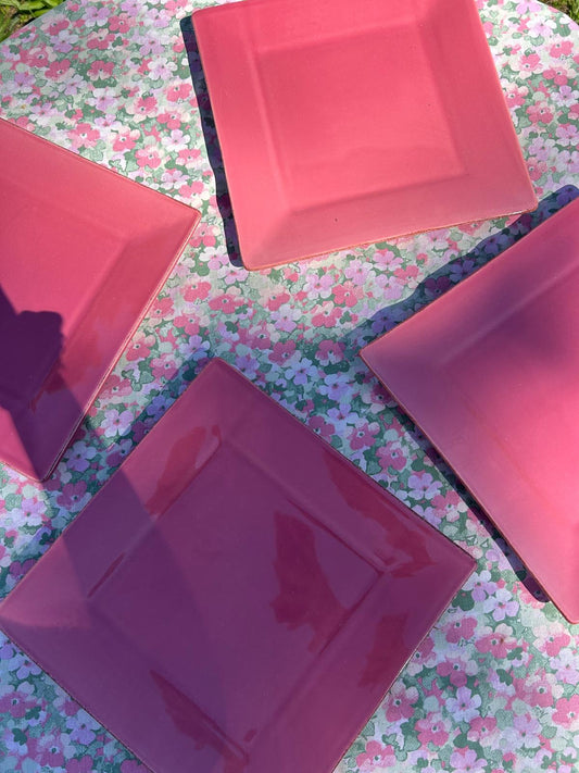 pink plates