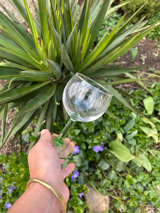 the small green glasses